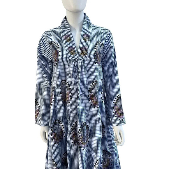 Cotton Hand Block Print Floral Dress - Picture 2 of 13